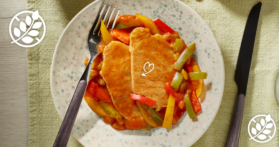 pollo con pimientos listo para comer y sin gluten