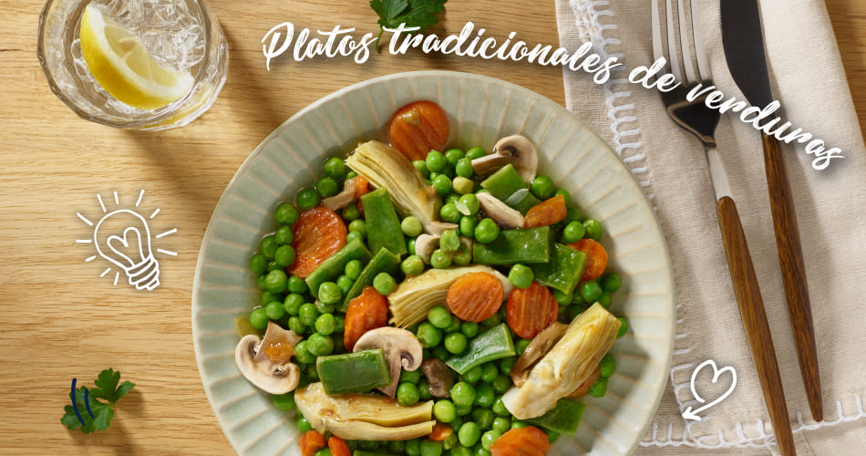 platos de verduras preparados